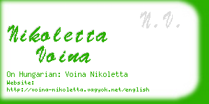 nikoletta voina business card